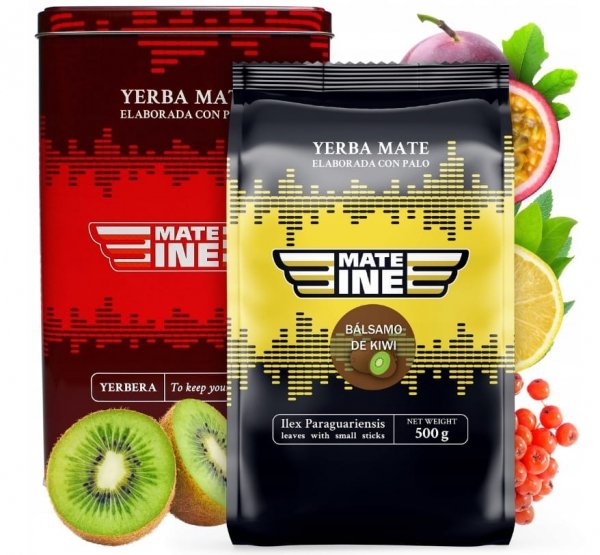 Yerba Mate w Puszce Mateine Exotic Rain Kiwi 500g Puszka Yerbera
