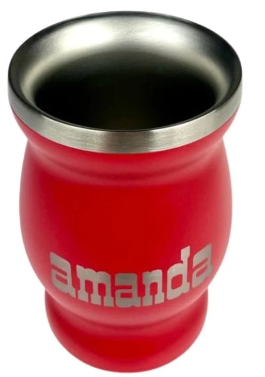 Matero do Yerba Mate Un Acero 2.0 Amanda INOX Rojo