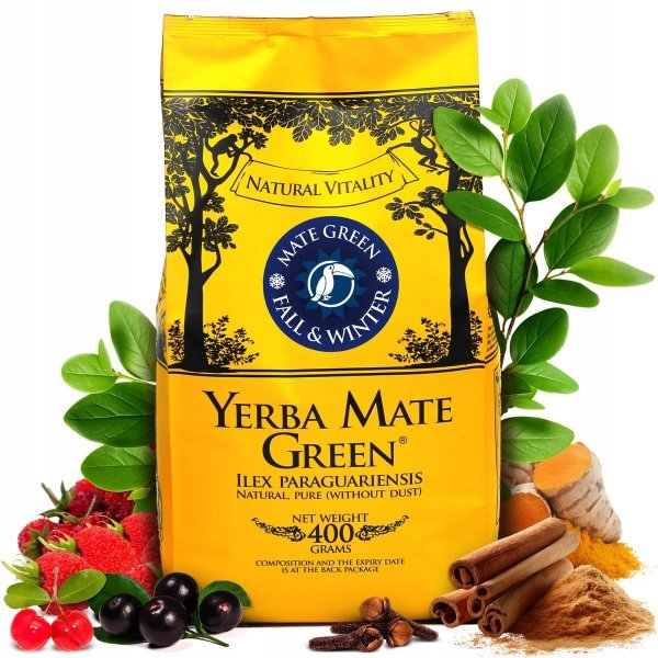 Yerba Mate Zimowa Green Fall &amp; Winter 400g - Acerola Acai - PRZECENA