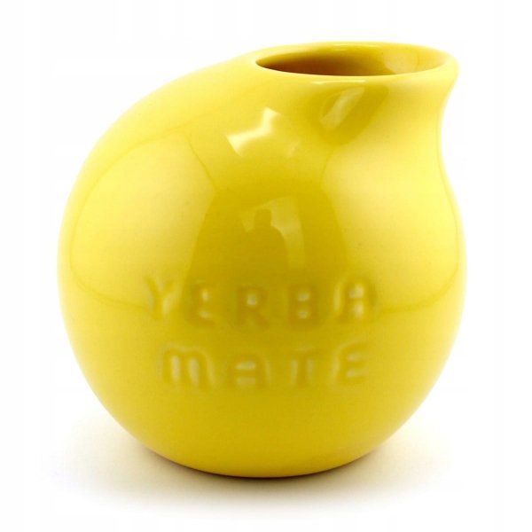 Matero Żółte ceramiczne Tykwa do Yerba Mate Żółta KULA 280 ml Amarillo