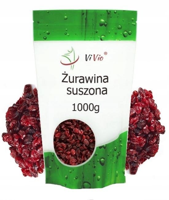 ŻURAWINA SUSZONA CIĘTA 1KG 1000G NATURALNA ŚWIEŻA WYSOKA JAKOŚĆ DELIFOOD