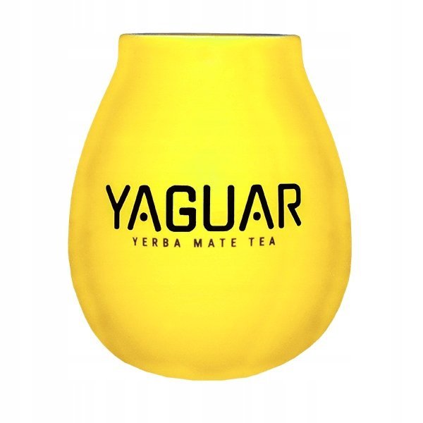 Matero Ceramiczne Żółte Yaguar do Yerba Mate