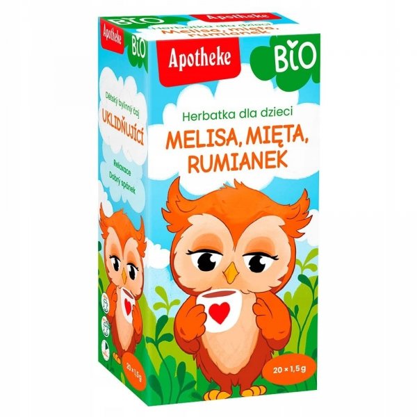 HERBATKA DLA DZIECI - MELISA, MIĘTA I RUMIANEK BIO 20 x 1,5g 30g APOTHEKE
