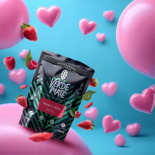 Yerba Verde Mate Lover's Kiss Owocowe Truskawka Malina 0,4kg 400g