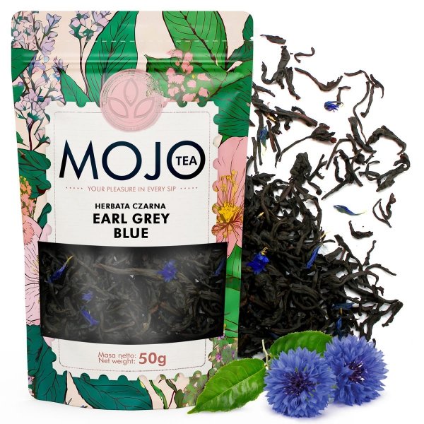 Herbata czarna bergamotka Earl Grey Blue 50 g mocna i pyszna od Mojo Tea