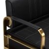Gabbiano Sofa do poczekalni Avila złoto czarna