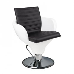 Gabbiano fotel fryzjerski Ferrara biało - czarny