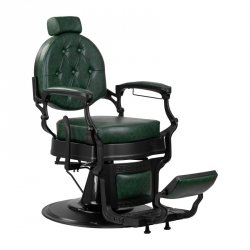 Gabbiano fotel barberski President zielony z czarną ramą