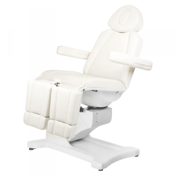 Fotel kosmetyczny do pedicure elektryczny obrotowy Azzurro 869AS 5 silników biały