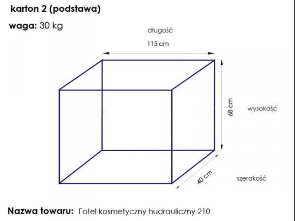 Fotel kosmetyczny hyd. A 210 szary