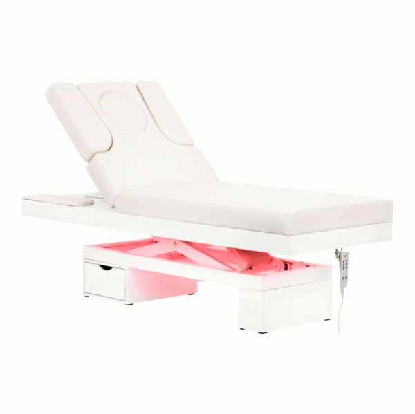 Spa leżanka kosmetyczna Azzurro 815B świecąca white podgrzewana