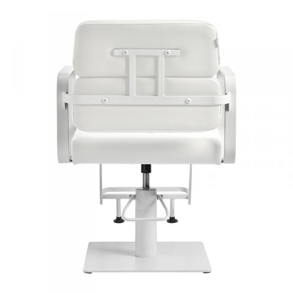 Fotel fryzjerski Gabbiano Porto biały z białą podstawą