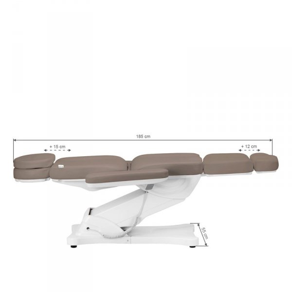 Fotel kosmetyczny elektryczny Sillon Classic 3 silniki brązowy