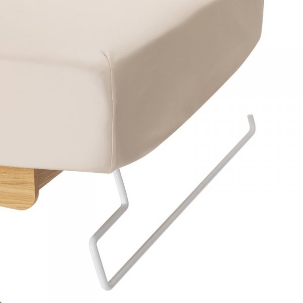 Leżanka SPA Sillon Siesta kremowa z jasnobrązową podstawą