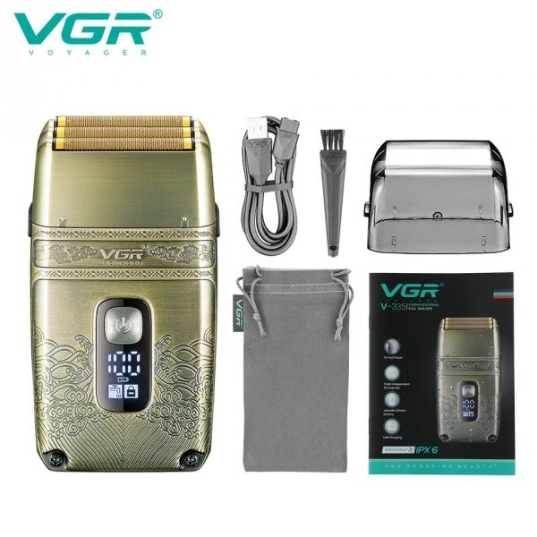 VGR V-335 Golarka foliowa męska złota wodoodporna