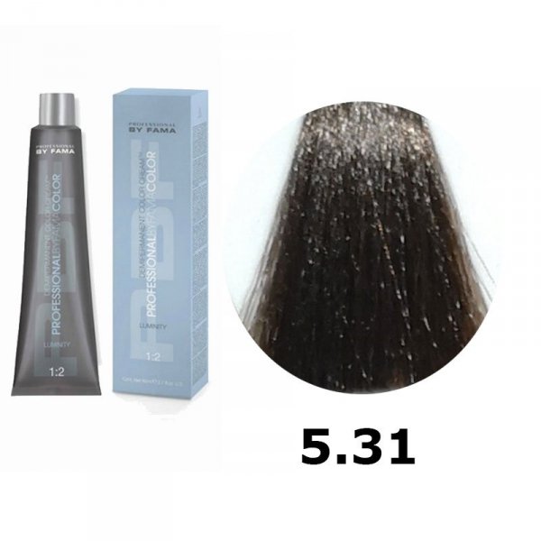 BY FAMA LUMINITY FARBA DO WŁOSÓW 80ML 5.31 JASNY CIEPŁY BEŻOWY KASZTAN