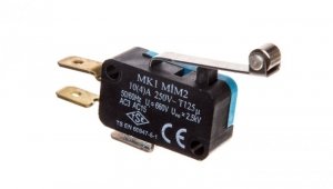 Wyłącznik krańcowy miniaturowy 1CO dźwignia długa z metalową rolką T0-MK1MIM2