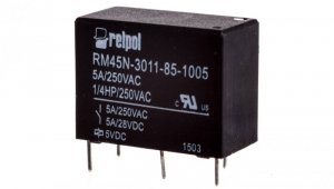 Przekaźniki miniaturowy 1P 5A 5V DC PCB RM45N-3011-85-1005 2614957