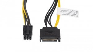 Kabel SATA zasilający (M) ->PCI EXPRESS 6PIN 20cm CA-SA6P-10CU-0020