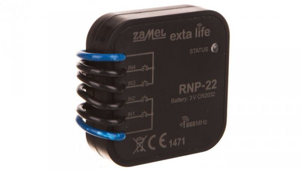 Radiowy nadajnik dopuszkowy 4-kanałowy bateryjny RNP-22 EXL10000021