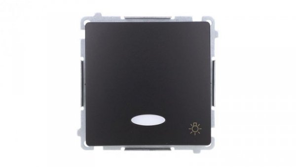 Simon Basic Przycisk światło z podświetleniem LED (moduł) 10AX, 250V, szybkozłącza, czarny BMS1L.01/49