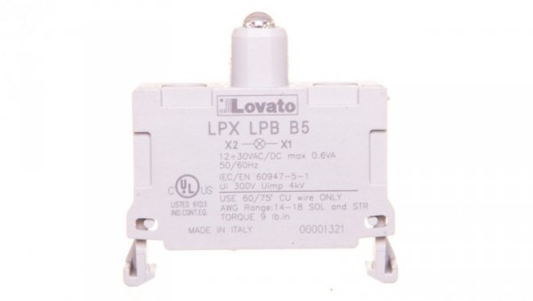 Oprawka z LED żółta 12-30V AC/DC światło ciągłe LPXLPBB5