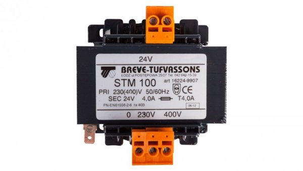 Transformator 1-fazowy STM 100VA 400(230)/24V 16224-9907