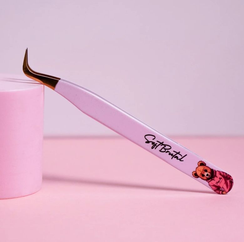 Profesjonalna pęseta do przedłużania rzęs Soft Brutal Pimp My Lashes