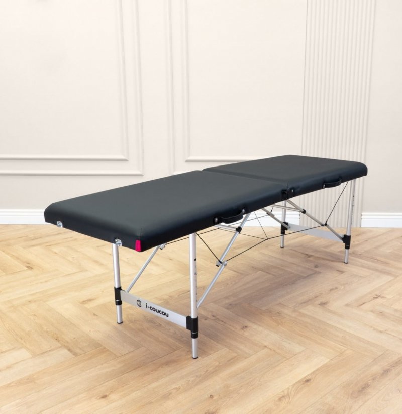 Łóżko kosmetyczne do stylizacji rzęs SPACE 70 cm - CZARNE