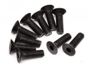 Flat Head Screw M3X10mm(Hex Socket/10Pcs)