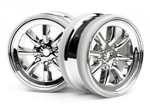 MX60 8 SPOKE WHEEL CHROME (0mm OFFSET/2pcs)