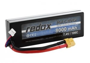 Redox 8000 mAh 7,4V 100C Hardcase - pakiet LiPo