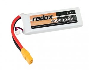 Redox 5000 mAh 7,4V 40C XT-90 - pakiet LiPo