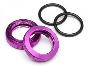 SHOCK ADJUSTER NUT 20MM (PURPLE/2PCS)