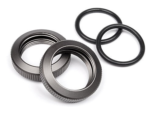 SHOCK ADJUSTER NUT 20mm (GUNMETAL/2pcs)