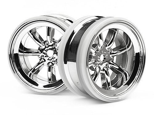 MX60 8 SPOKE WHEEL CHROME (6mm OFFSET/2pcs)