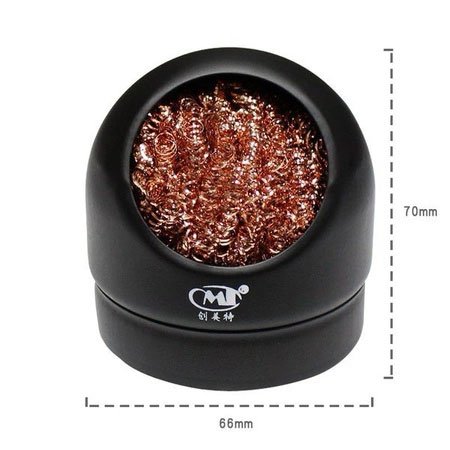 Metalowy czyścik do grotów z podstawką i druciakiem