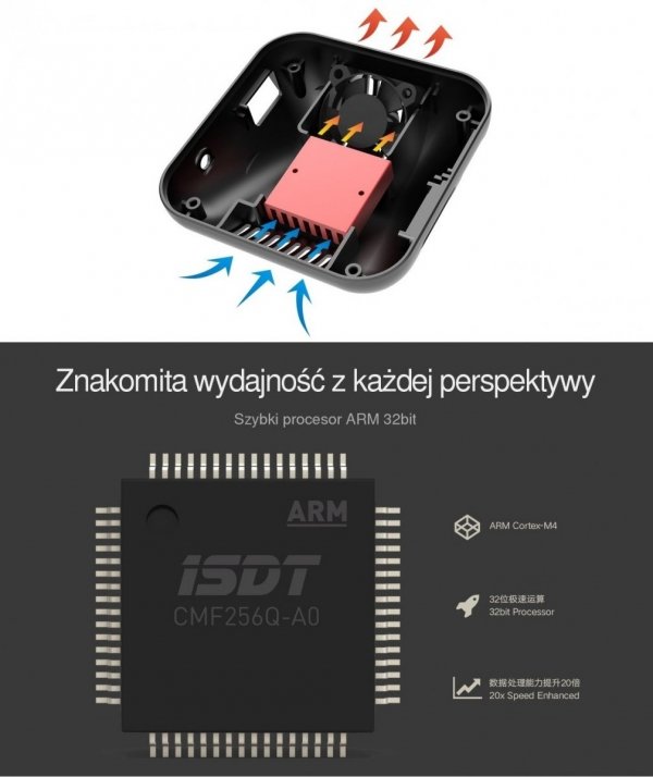 Ładowarka ISDT Q6 PRO 300W BattGO - 14A Mini - Life/ Lilon/ LiPo/ LiHv - kolor LCD 
