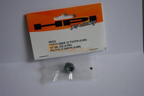 HPI-88022 Pinion Gear 22 T (0.6 Module)  