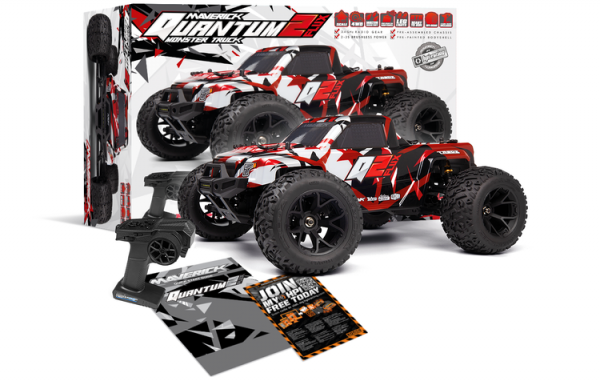 Maverick Quantum2 MT Flux 1/10th Monster Truck - Red #150405 bezszczotkowy
