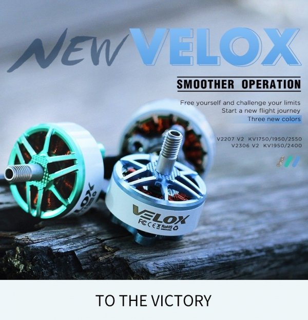 T-Motor VELOX V2 V2207 1950KV White Green