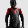 REBELHORN KURTKA SKÓRZANA INFERNO BLACK/FLUO RED
