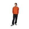 FOX BLUZA  WORDMARK OVERSIZED FLEECE CREW COGNAC