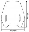 Uniwersalna szyba MRA do motocykli bez owiewek, forma HIGHWAYSHIELD- HI0 (bezbarwna)