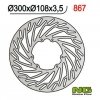 NG867 TARCZA HAMULCOWA DERBI 50/125, APRILIA 50/125, RIEJU 50 SMX (300x108x3,5)