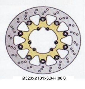 NG TARCZA HAMULCOWA PRZÓD HONDA CR/CRF 320 MM PŁYWAJĄCA NG724