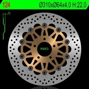 NG124 TARCZA HAMULCOWA SUZUKI GSXR 1100 89-00, GSXR 750 89-95 (310X64X4)