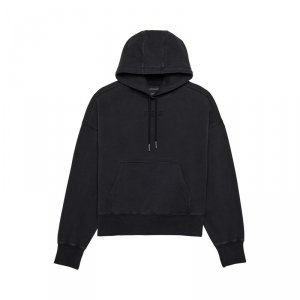 FOX BLUZA Z KAPTUREM LADY WORDMARK OVERSIZED BLACK