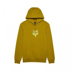 FOX BLUZA Z KAPTUREM  HEAD FLEECE PO MUSTARD