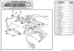 Kappa K3250 Stelaż  Yamaha XJ 600 Diversion 91-03